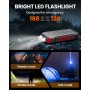Cargador Solar Power Bank 27000mah - Riapow 22,5W Carga Rápida Batería Externa Inalámbrica con 2 Cables Integrado y Linternas,