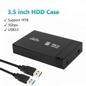 Caja HDD de 3,5 pulgadas, adaptador SATA a USB 3,0, carcasa de disco d