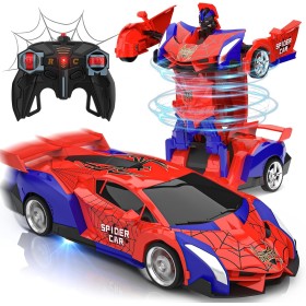 Coche Teledirigido Niños 3 4 5 6 7 8 9 Años, 2 en 1 Radiocontrol Transformar RC Cars/Robots Rotación 360° Coches Juguetes