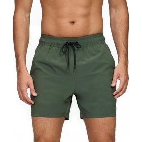 Aisprts Bañador Hombre con Bolsillos con Cremallera Bañador Natacion Repelente al Agua de Secado Rápido Pantalones Cortos Hombre