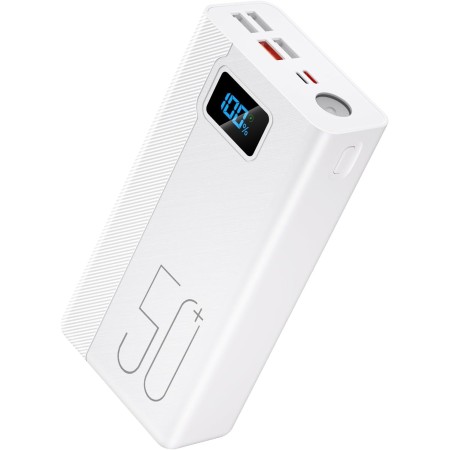 50000mAh Power Bank：22.5W Batería Externa de Carga rápida con Gran Capacidad y 5 Salidas y 3 entradas 2.5×20000 mAh