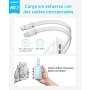 Anker Zolo Power Bank, Cargador Portátil de 10.000 mAh y 30 W de Potencia Máxima con USB-C Integrado y Cables Lightning con