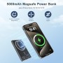 YISH Batería Externa mag-Safe Powerbank: 5000mAh 9MM Slim Magnetica Powerbank Inalambrico Cargador Portátil con USB-C Carga