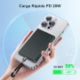 YISH Batería Externa mag-Safe Powerbank: 5000mAh 9MM Slim Magnetica Powerbank Inalambrico Cargador Portátil con USB-C Carga