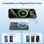 YISH Batería Externa mag-Safe Powerbank: 5000mAh 9MM Slim Magnetica Powerbank Inalambrico Cargador Portátil con USB-C Carga