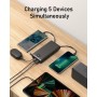 Power Bank 20000mAh, VEEKTOMX Bateria Externa USB C Cargador Portatil con Cables Integrados, 5 Salidas y 2 Entradas Powerbank
