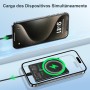 YISH Batería Externa mag-Safe Powerbank: 5000mAh 9MM Slim Magnetica Powerbank Inalambrico Cargador Portátil con USB-C Carga