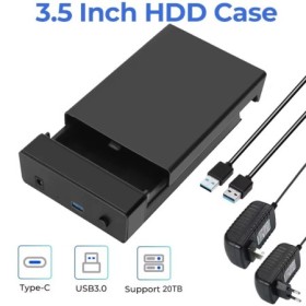 Caja HDD de 2,5 3,5 pulgadas tipo C y USB3.0 carcasa de disco duro SAT