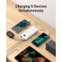 Power Bank 20000mAh, VEEKTOMX Bateria Externa USB C Cargador Portatil con Cables Integrados, 5 Salidas y 2 Entradas Powerbank