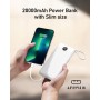 Power Bank 20000mAh, VEEKTOMX Bateria Externa USB C Cargador Portatil con Cables Integrados, 5 Salidas y 2 Entradas Powerbank