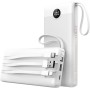 Power Bank 20000mAh, VEEKTOMX Bateria Externa USB C Cargador Portatil con Cables Integrados, 5 Salidas y 2 Entradas Powerbank