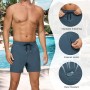 Aisprts Bañador Hombre con Bolsillos con Cremallera Bañador Natacion Repelente al Agua de Secado Rápido Pantalones Cortos Hombre