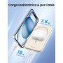 UGREEN Nexode Power Bank Magnético 5000mAh, Batería Externa Carga Rápida PD15W con Cable USB C, Cargador Portátil Inalámbrico