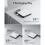 VRURC Power Bank 10000mAh con 4 Cables Integrados, batería de Carga rápida USB C de 22,5 W, Pantalla LED de Power Bank móvil