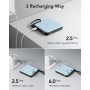VRURC Power Bank 10000mAh con 4 Cables Integrados, batería de Carga rápida USB C de 22,5 W, Pantalla LED de Power Bank móvil