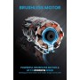Onevan - Amoladora angular inalámbrica de 125 mm, 660 W con 4.0 Ah Baterías ed Cargador, 8500 RPM, 6 velocidades ajustables