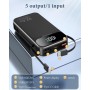 Bateria Externa 25.800mAh 22,5W Carga Rapida Power Bank con 4 Salidas USB y Pantalla LED Cargador Portatil PD QC3.0 USB C