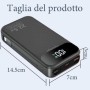 Bateria Externa 25.800mAh 22,5W Carga Rapida Power Bank con 4 Salidas USB y Pantalla LED Cargador Portatil PD QC3.0 USB C