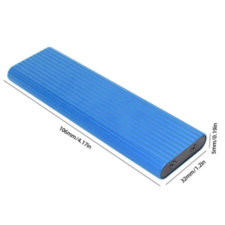 Caja de aleación de aluminio M.2 HDD, caja de disco duro B-KEY, caja d