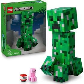 LEGO Minecraft El Creeper - Figura Articulada con Compartimento Oculto, Cerdo y Dinamita - Juguete de Construcción para Niños y