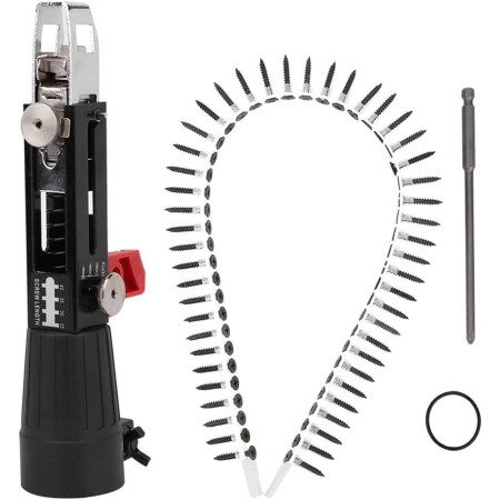 Qussedser Adaptador de Pistola de Clavos de Cadena AutomáTica, Taladro EléCtrico, Equipo de Apriete de Tornillos Instalado en un