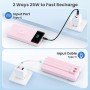 Power Bank 10800mAh con 3 Cables Integrados & Cargador para Apple Watch, 6-in-1 Bateria Externa PD 25W+QC4.0 USB C Carga Rapida