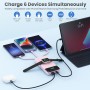 Power Bank 10800mAh con 3 Cables Integrados & Cargador para Apple Watch, 6-in-1 Bateria Externa PD 25W+QC4.0 USB C Carga Rapida