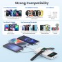 Power Bank 10800mAh con 3 Cables Integrados & Cargador para Apple Watch, 6-in-1 Bateria Externa PD 25W+QC4.0 USB C Carga Rapida