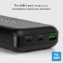 SBS Powerbank 20K Fast, Fuente de alimentación 20000Mah, Carga Rápida 20W, Carga Rápida Adaptiva (AFC), LED Estatal, USB-C,