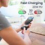Feob Mini Power Bank para iPhone, 5200mAh 20W PD Cargador Portátil Ultra Compacto Batería Externa Powerbank con Pantalla Digital