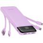 Charmast Power Bank 10000mAh con Cables Integrados,USB C Cargador Portátil 5V/3A Batería Externa portátil Pantalla LED Digital