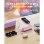 Charmast Power Bank 10000mAh con Cables Integrados,USB C Cargador Portátil 5V/3A Batería Externa portátil Pantalla LED Digital