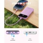 Charmast Power Bank 10000mAh con Cables Integrados,USB C Cargador Portátil 5V/3A Batería Externa portátil Pantalla LED Digital