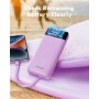 Charmast Power Bank 10000mAh con Cables Integrados,USB C Cargador Portátil 5V/3A Batería Externa portátil Pantalla LED Digital