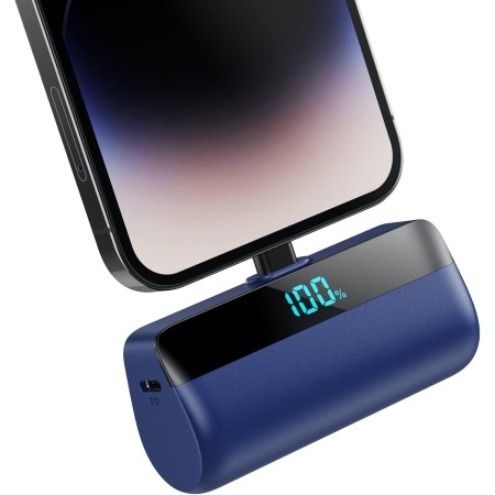 Feob Mini Power Bank para iPhone, 5200mAh 20W PD Cargador Portátil Ultra Compacto Batería Externa Powerbank con Pantalla Digital
