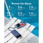 Charmast Power Bank 10000mAh con Cables Integrados,USB C Cargador Portátil 5V/3A Batería Externa portátil Pantalla LED Digital