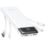 Charmast Power Bank 10000mAh con Cables Integrados,USB C Cargador Portátil 5V/3A Batería Externa portátil Pantalla LED Digital