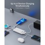 Charmast Power Bank 10000mAh con Cables Integrados,USB C Cargador Portátil 5V/3A Batería Externa portátil Pantalla LED Digital