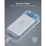 Charmast Power Bank 10000mAh con Cables Integrados,USB C Cargador Portátil 5V/3A Batería Externa portátil Pantalla LED Digital