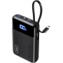 INIU 45W Power Bank, 20000mAh Batería Externa Carga Rapida con Cable USB-C Integrado, Computadora Portátil Pequeño Powerbank