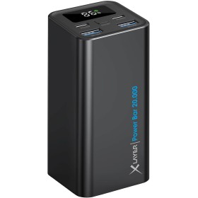 XLayer Powerbar 65W Power Bank 20000mAh PD USB C Quick Charge Digital Display Cargador Compatible con MacBook Pro Surface Go