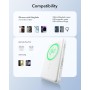 ESR Batería MagSafe Certificada Qi2, Cargador Portátil de Carga Rápida de 5 000 mAh y 15 W, Batería Ultracompacta de 1,4 cm,