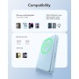 ESR Batería MagSafe Certificada Qi2, Cargador Portátil de Carga Rápida de 5 000 mAh y 15 W, Batería Ultracompacta de 1,4 cm,