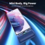 Feob Mini Power Bank, 5000mAh USB C Cargador Portátil 15W PD Carga Rapida Batería Externa Compacto Powerbank con Pantalla LCD