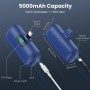 Feob Mini Power Bank, 5000mAh USB C Cargador Portátil 15W PD Carga Rapida Batería Externa Compacto Powerbank con Pantalla LCD