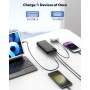 SOARAISE Bateria Externa 27000mAh 22,5W Carga Rapida PD QC3.0 Power Bank con 4 Salidas USB y Pantalla LED Cargador Portatil USB