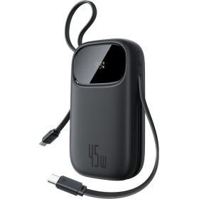 Baseus Powerbank 45W 20000mAh con 2 Cables USB-C Integrados, Power Bank PD3,0 QC4,0 Baterías Externas Carga Rapida, 3 C 1 A,