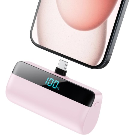 Feob Mini Power Bank para iPhone 16/15 Serie, 5200mAh USB C Cargador Portátil Ultra Compacto Batería Externa Powerbank con