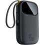 Baseus Powerbank 45W 20000mAh con 2 Cables USB-C Integrados, Power Bank PD3,0 QC4,0 Baterías Externas Carga Rapida, 3 C 1 A,