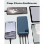 SOARAISE Bateria Externa 27000mAh 22,5W Carga Rapida PD QC3.0 Power Bank con 4 Salidas USB y Pantalla LED Cargador Portatil USB